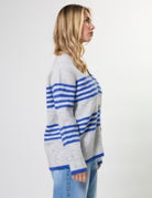 Stripe Cardigan - Salt Air