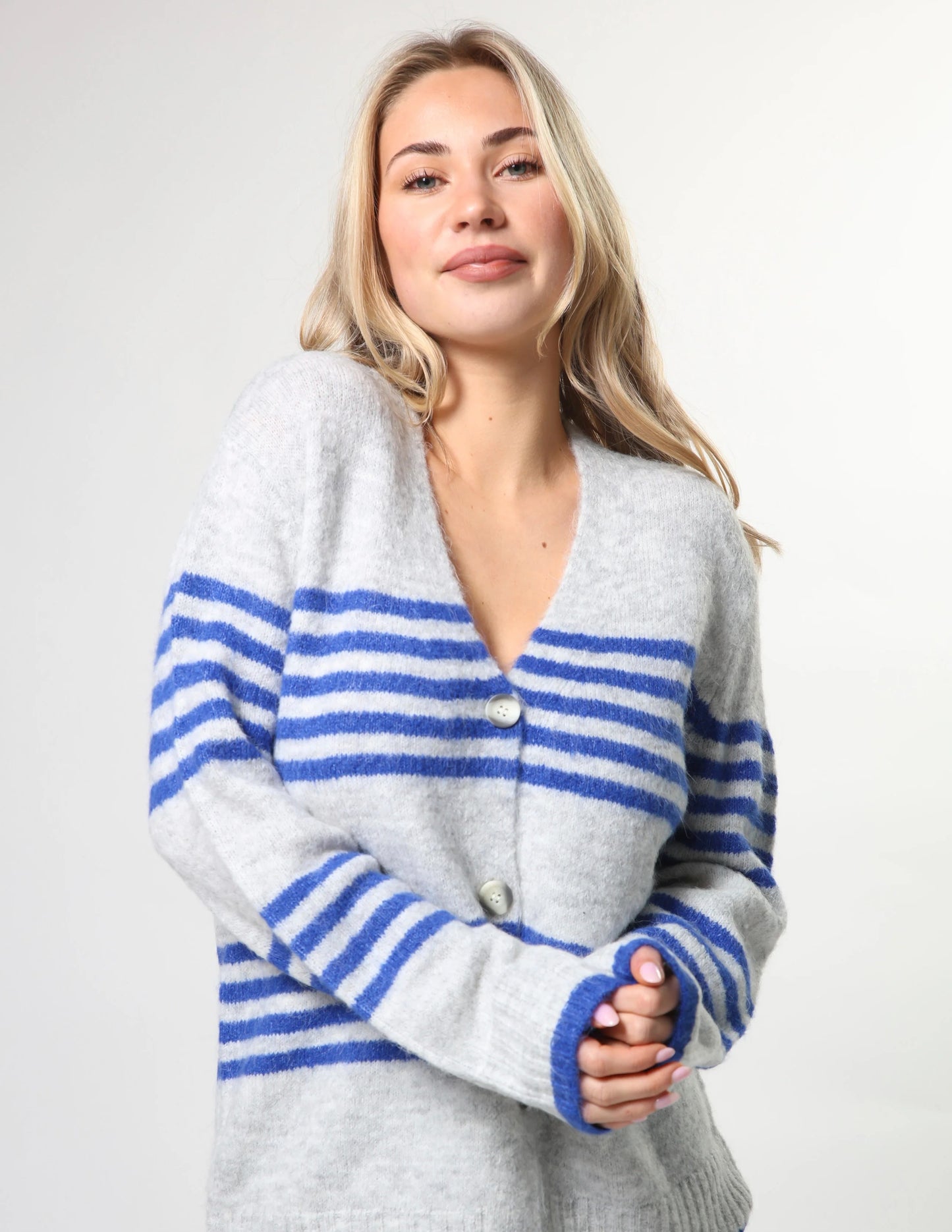Stripe Cardigan - Salt Air