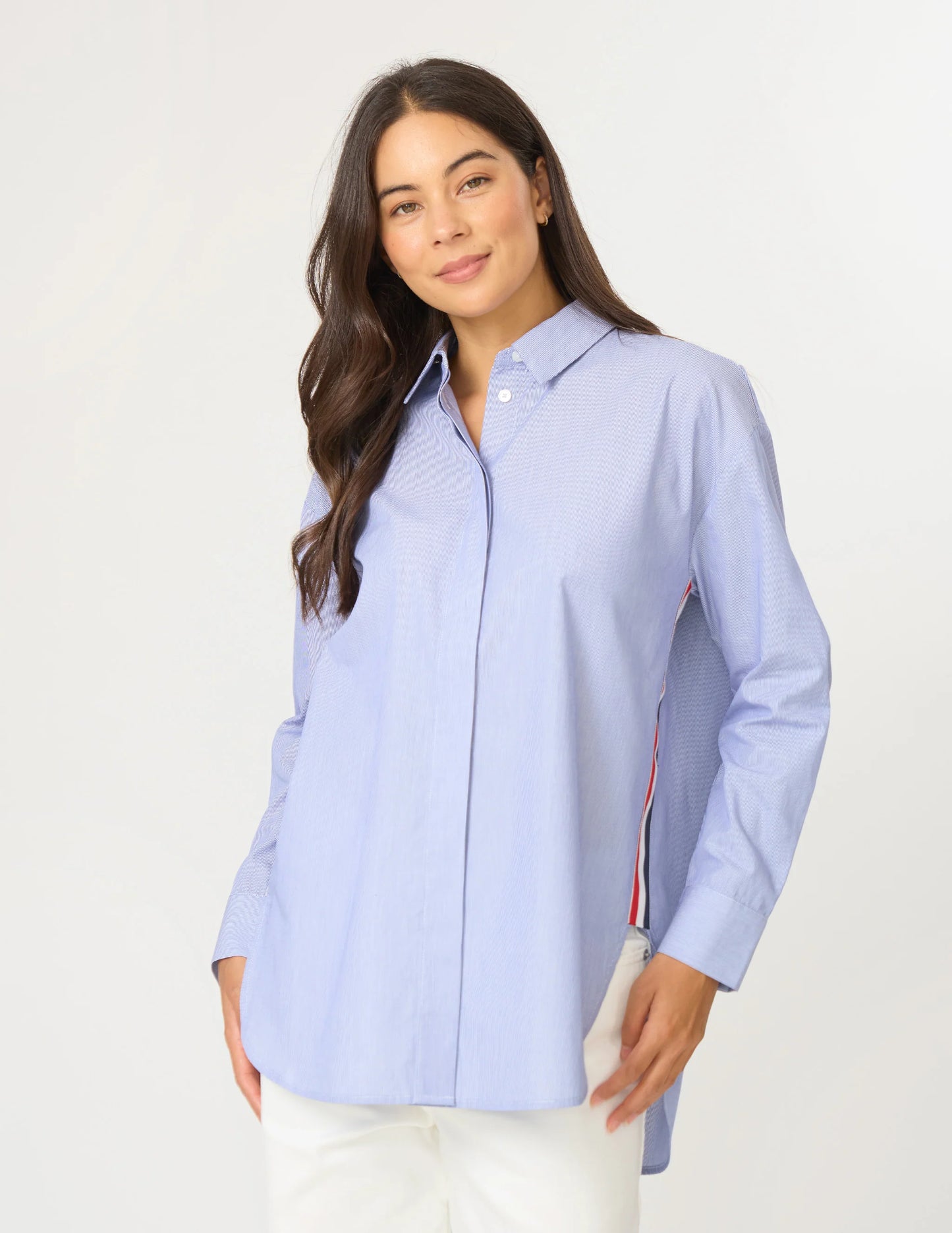Casino Shirt - Blue/White Mini Stripe