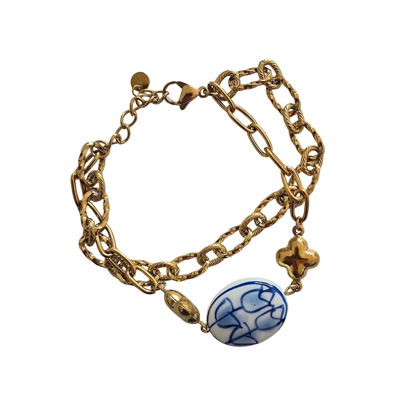 Multi Bracelet - Blue tulip bead