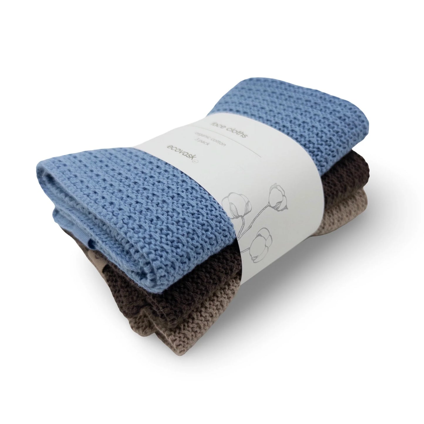 Face Cloth 3pk - Truffle