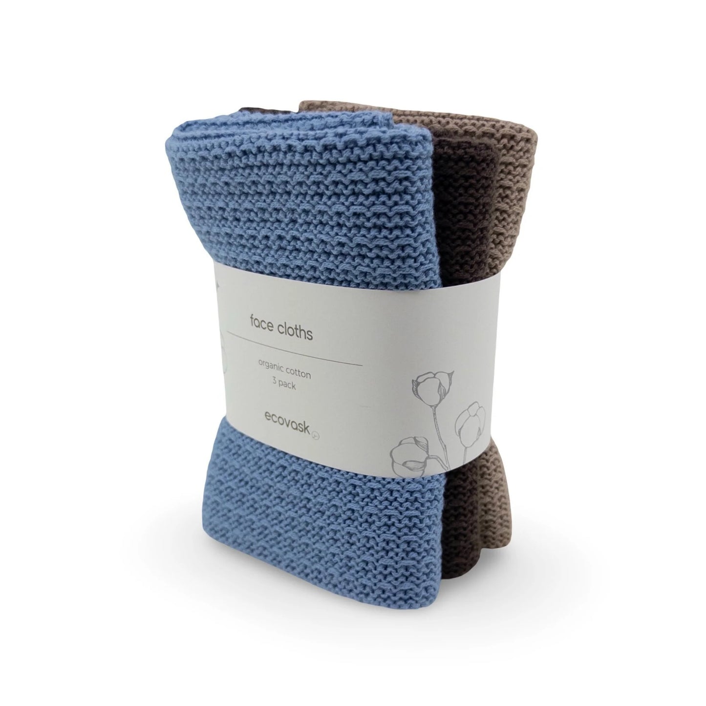 Face Cloth 3pk - Truffle