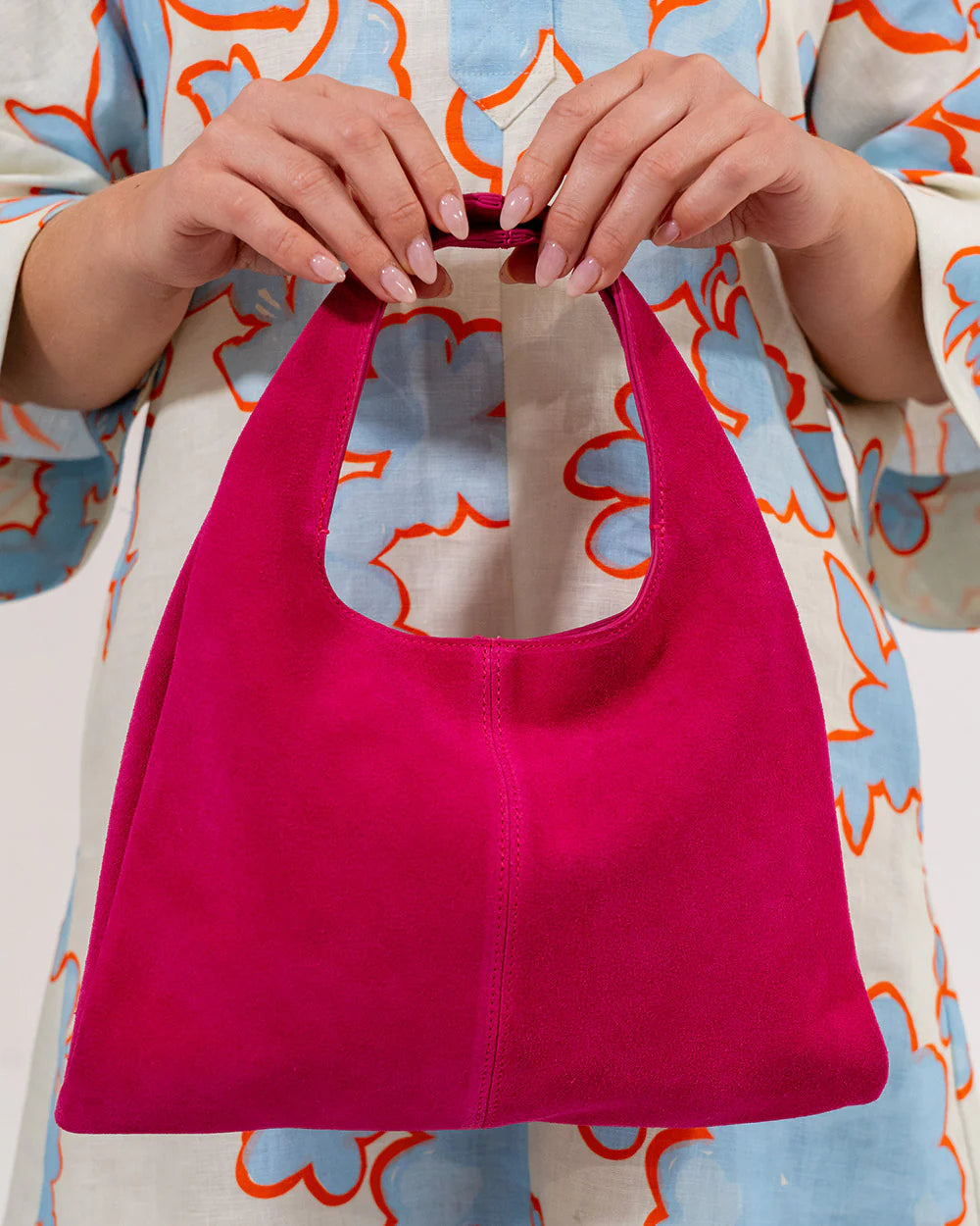 Emery Tote - Pink Suede