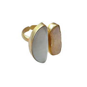 Athenia Natural Stone Ring White