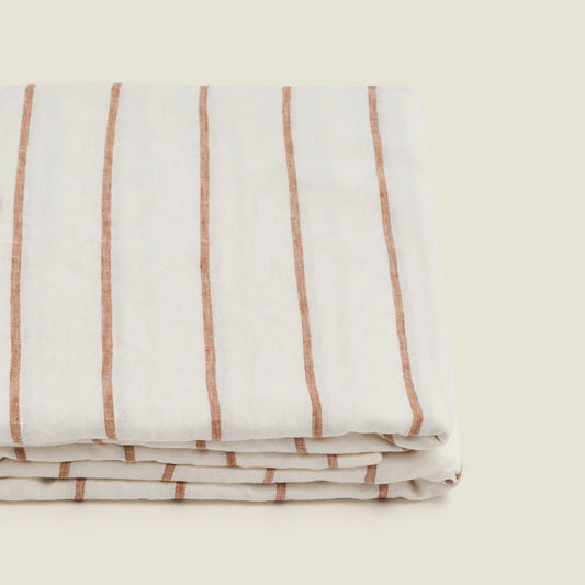 Tobacco Stripe Linen Napkin Set
