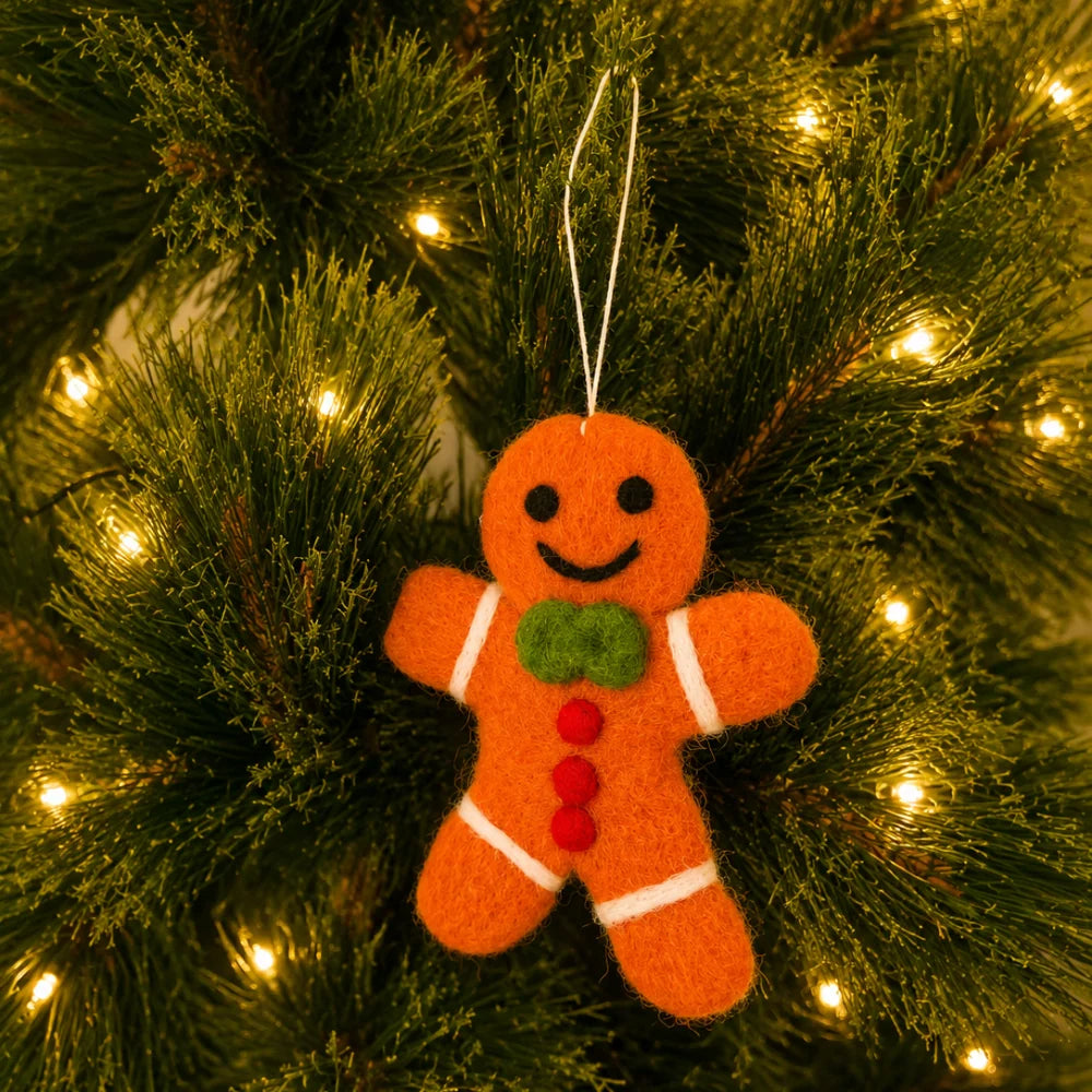 Felt Christmas Ornament - Gingerbread Man