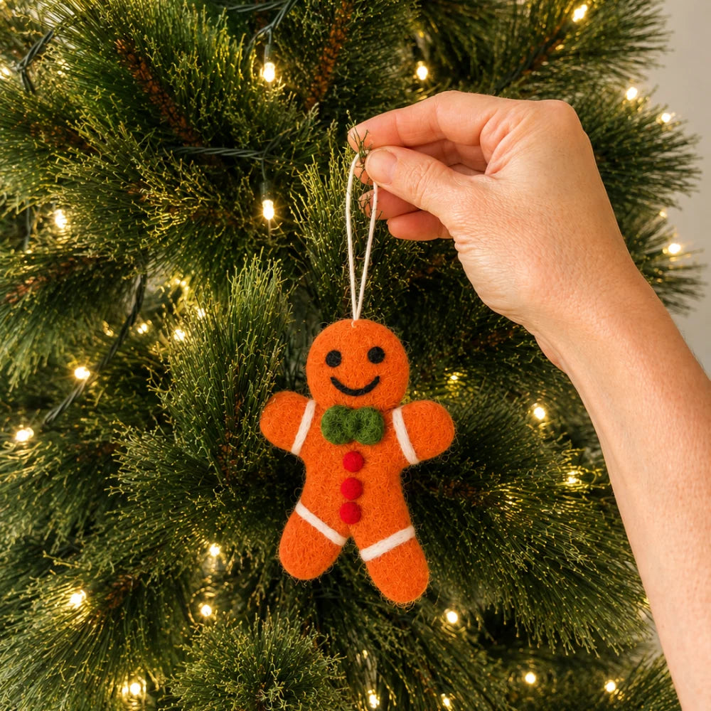 Felt Christmas Ornament - Gingerbread Man