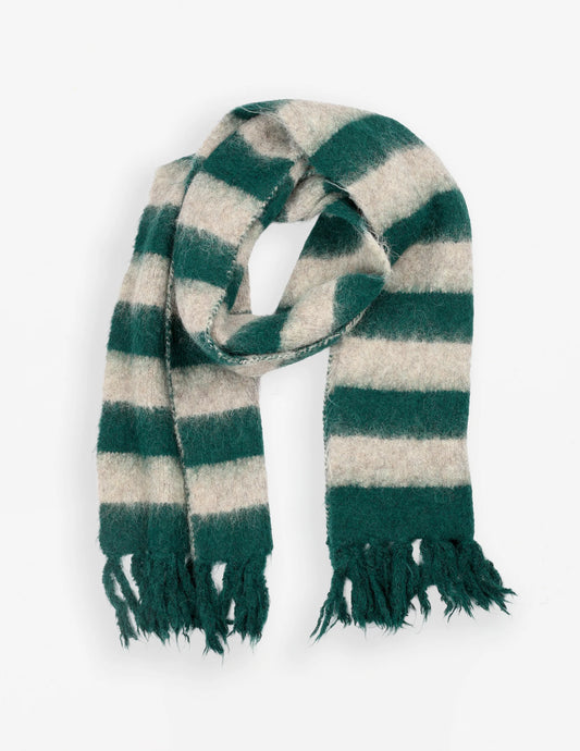 Scarf Stripes - Moss and Taupe