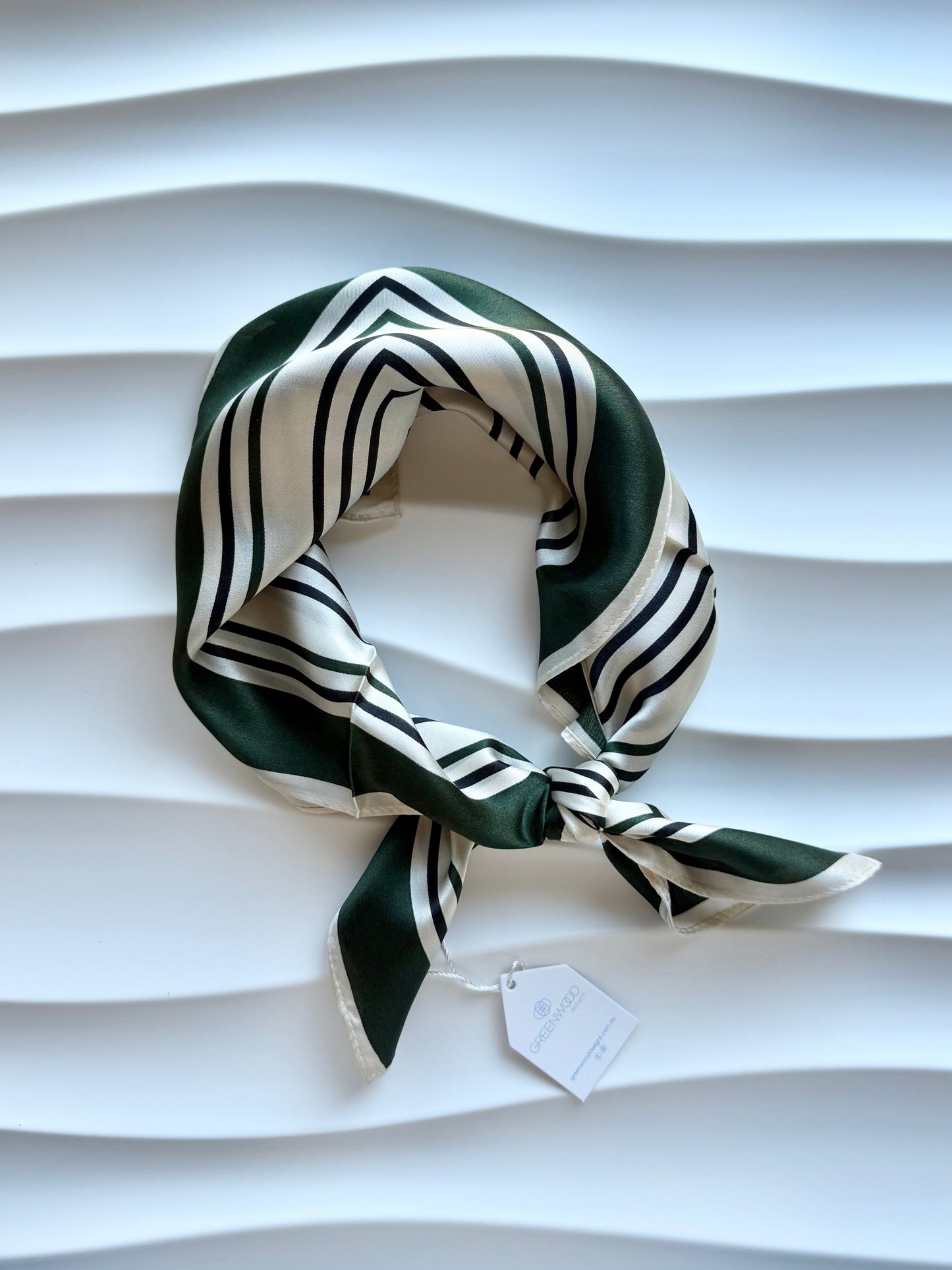 Silk Neck Scarf: GEO SQUARE