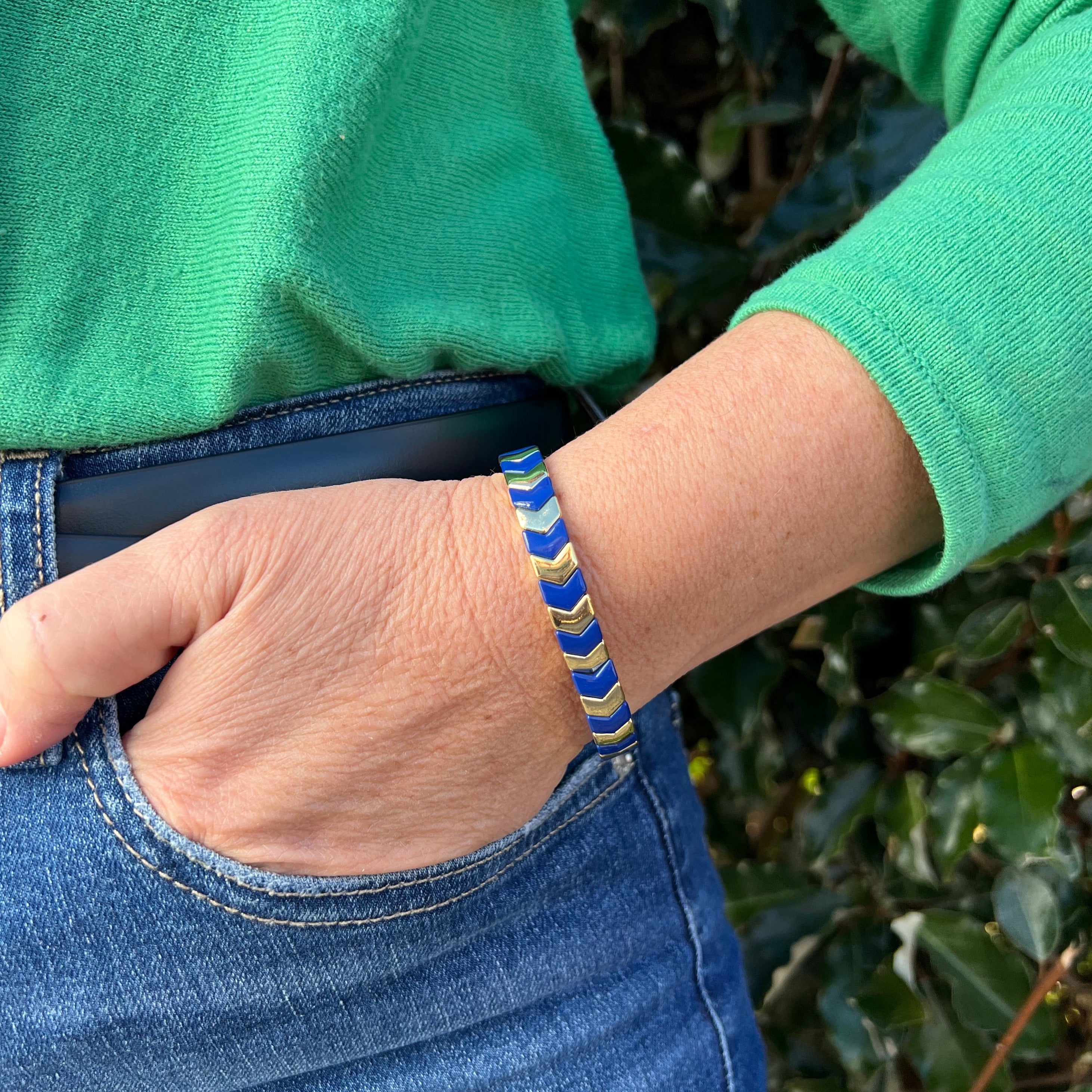 Green and sale blue bracelet