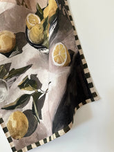 Load image into Gallery viewer, &#39;Moody Lemons&#39; Linen Tea Towel