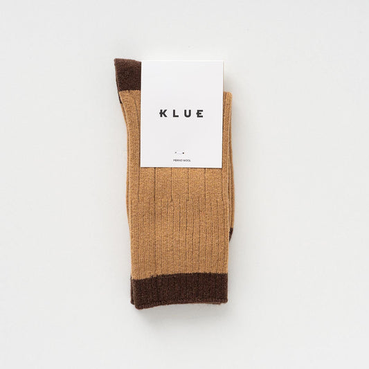 Merino Wool Caramel & Brown socks with bands