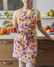 Load image into Gallery viewer, Pansy Linen Apron