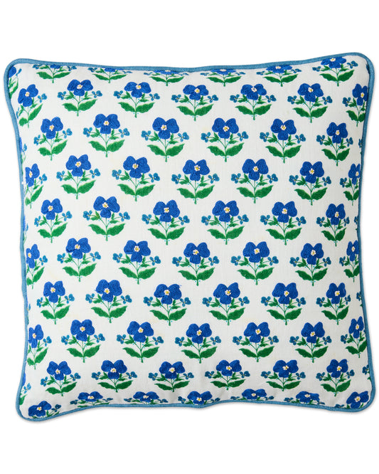 Kip & Co X Anna Spiro Indian Summer - White Embroidered Cushion