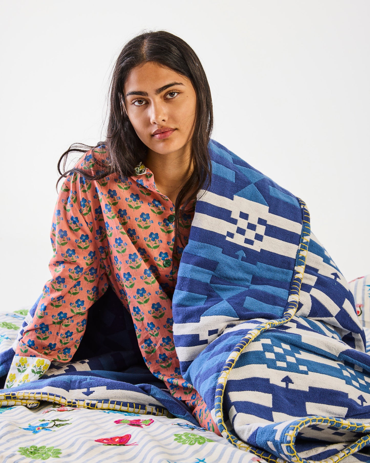 Kip & Co X Anna Spiro Tik Tak Woven Throw (one size)