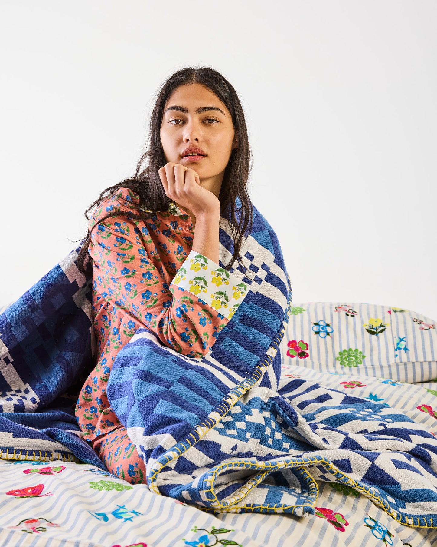 Kip & Co X Anna Spiro Tik Tak Woven Throw (one size)