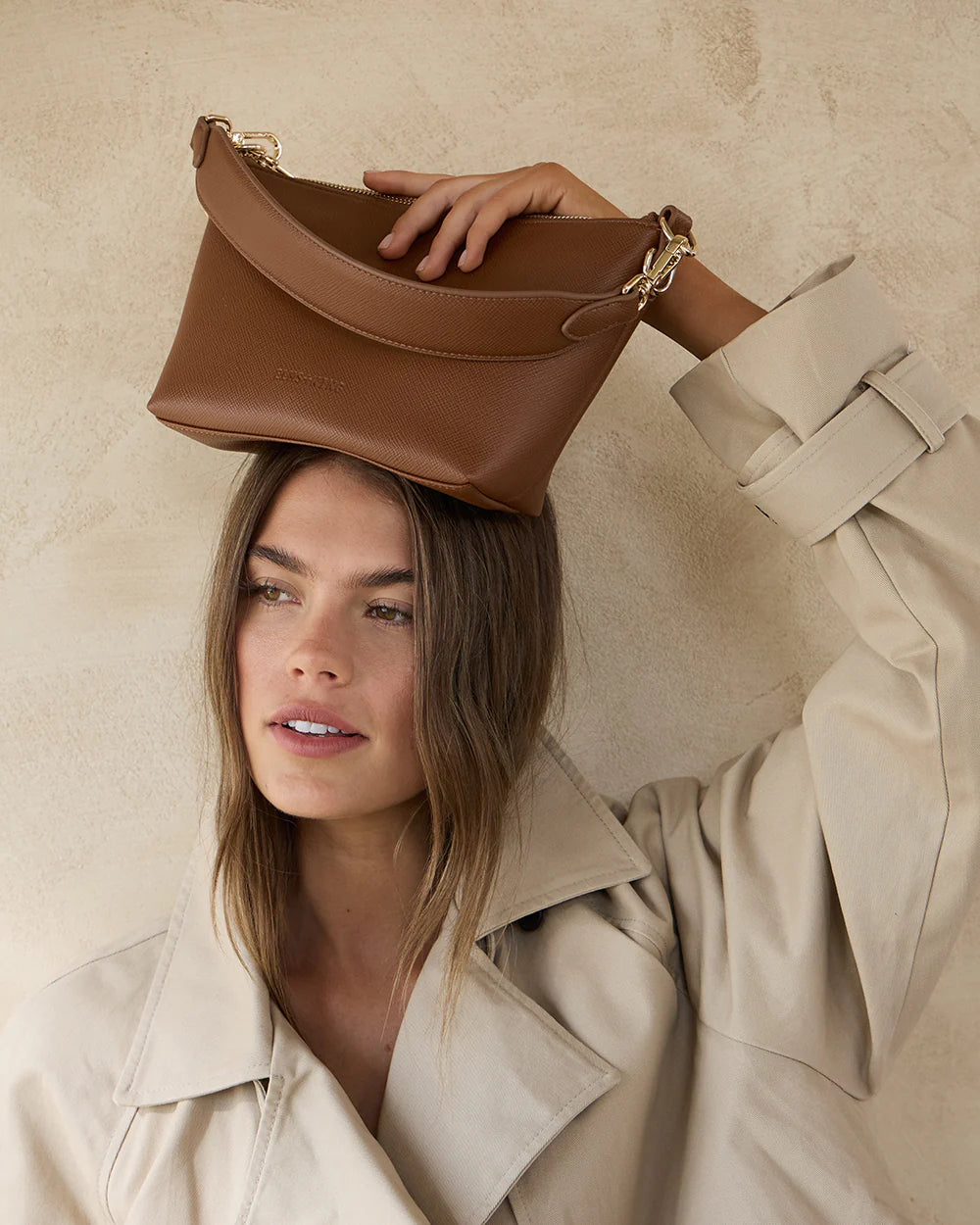 Leyton Crossbody - Tan Saffiano