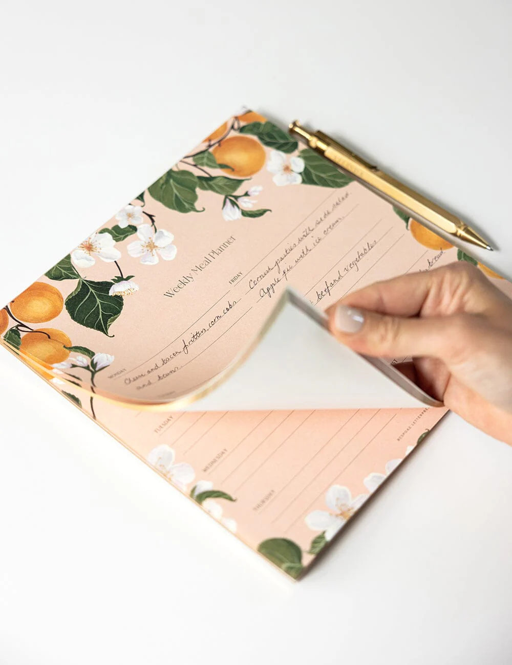 Meal Planner Notepad Peaches