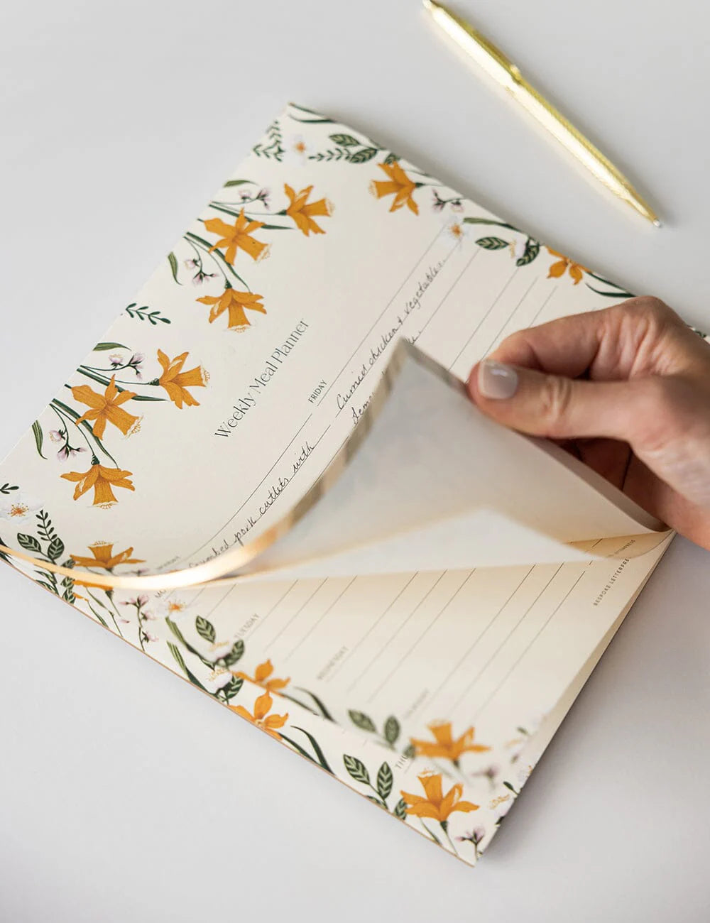 Meal Planner Notepad Daffodil