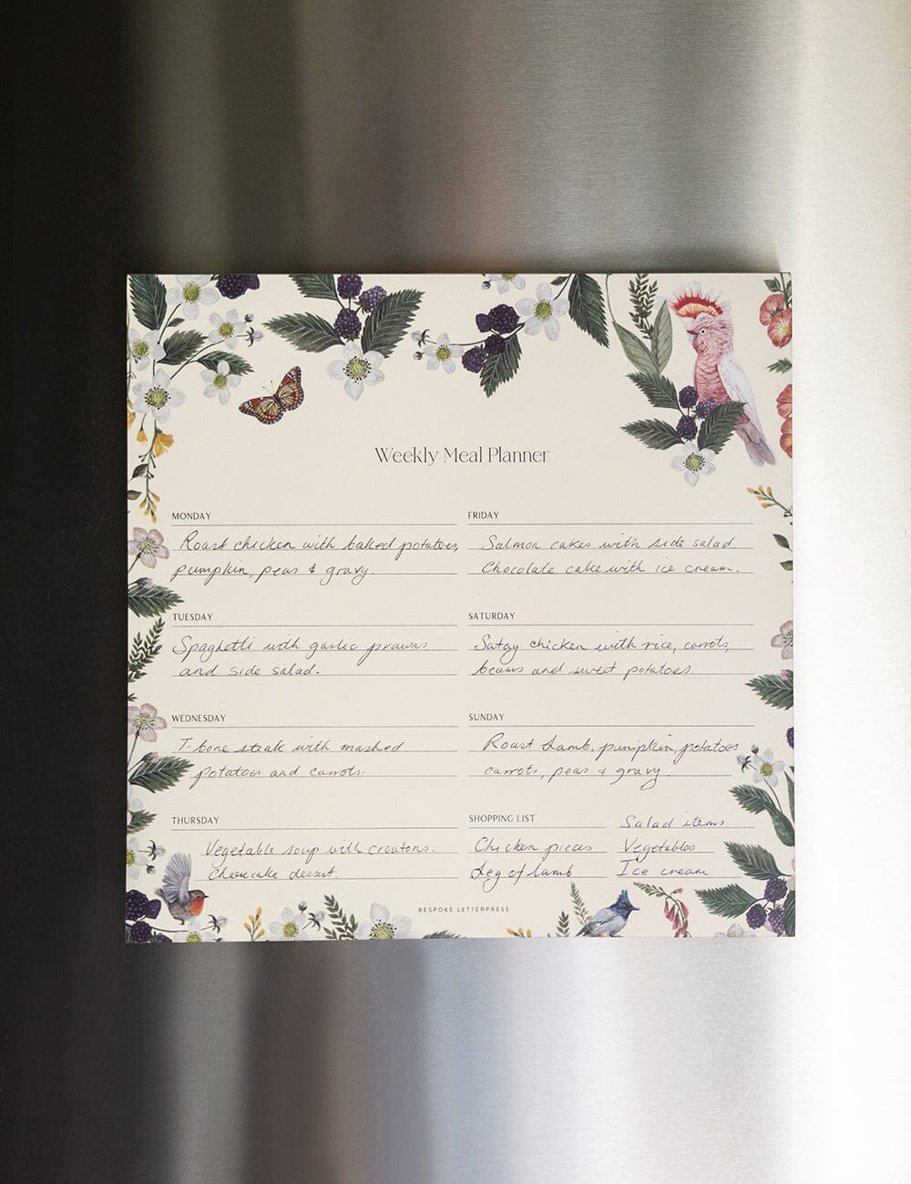 Meal Planner Notepad Cocktaoo