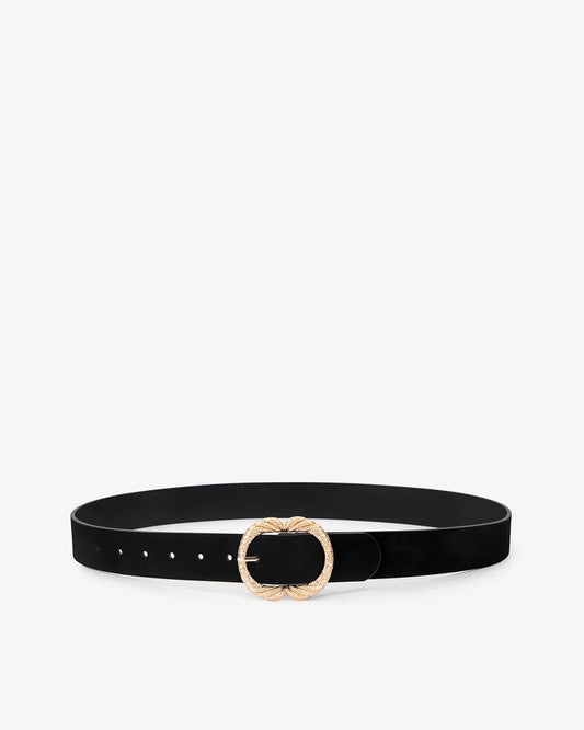 Maddie Belt - Black Suede