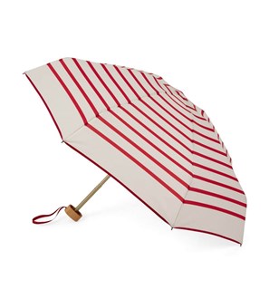Diana White Striped Red Umbrella