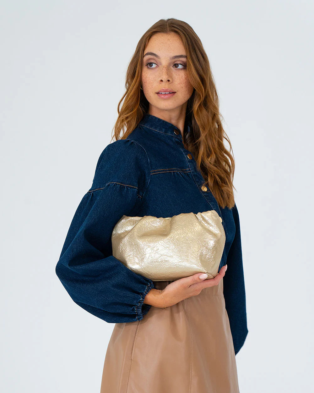 Monty Bag - Light Gold Crinkle