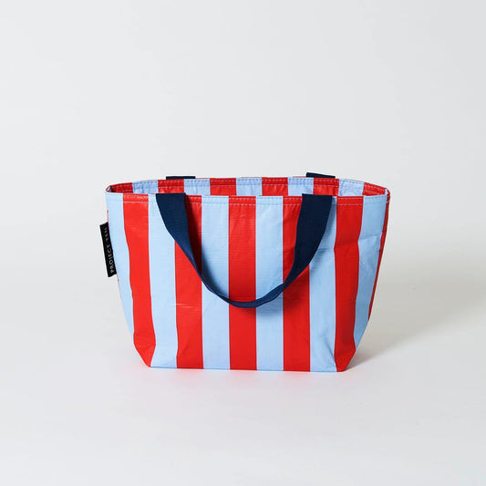 Mini Tote Red Blue Stripe