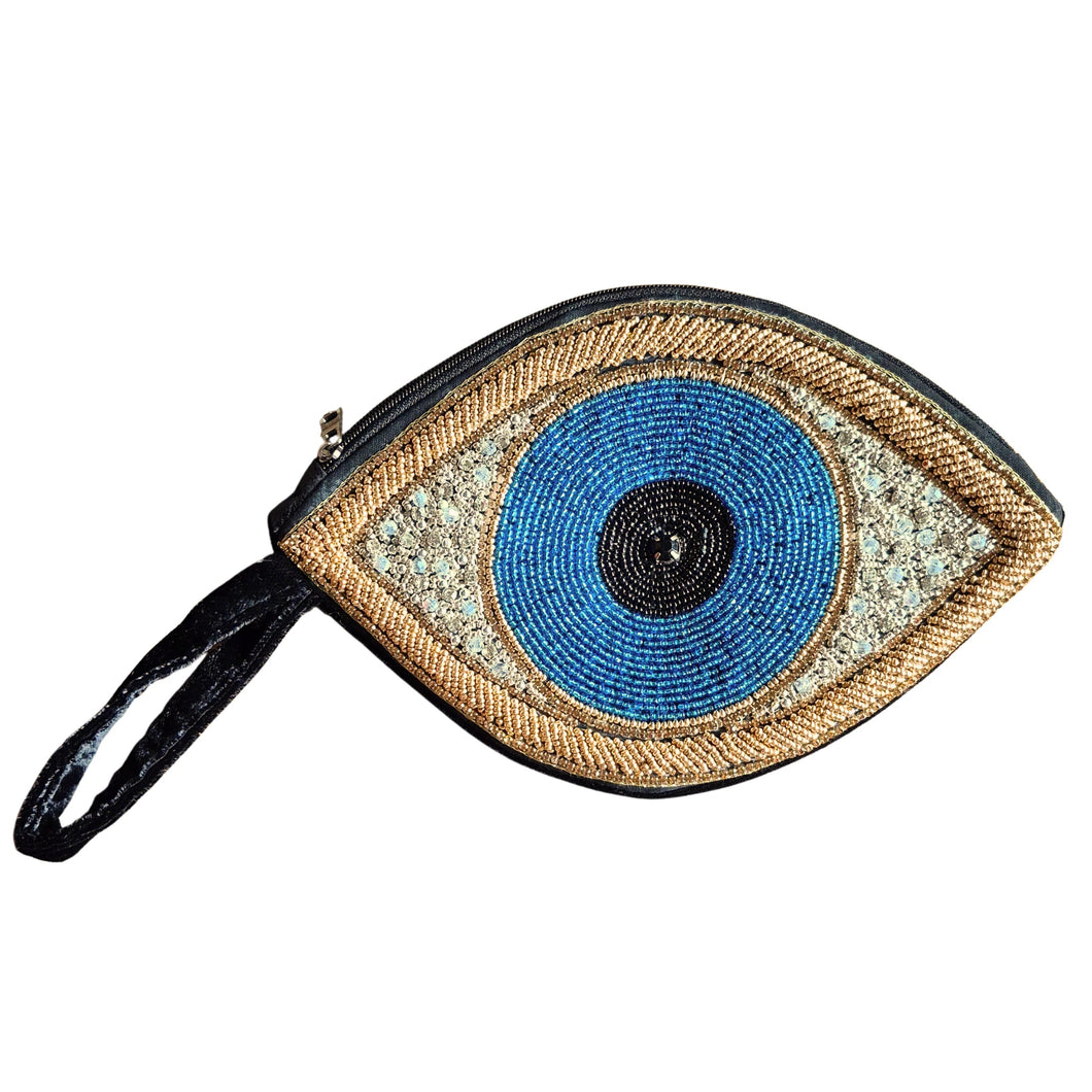 Beaded Pouch Evil Eye