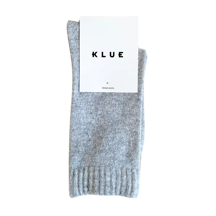 Merino Wool Plain Light Grey Socks