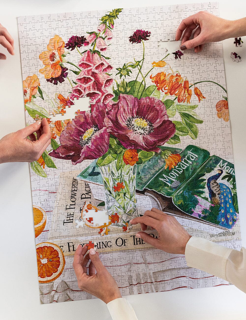 Poppies & Foxglove 1000 Piece Puzzle