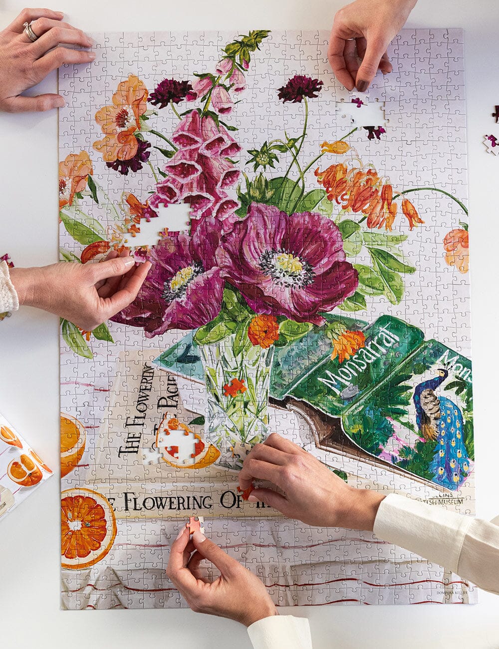 Poppies & Foxglove 1000 Piece Puzzle