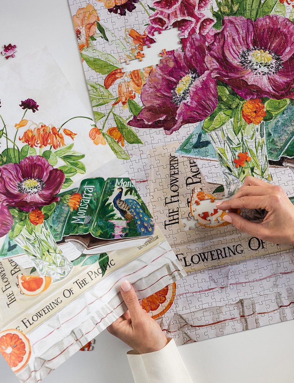 Poppies & Foxglove 1000 Piece Puzzle