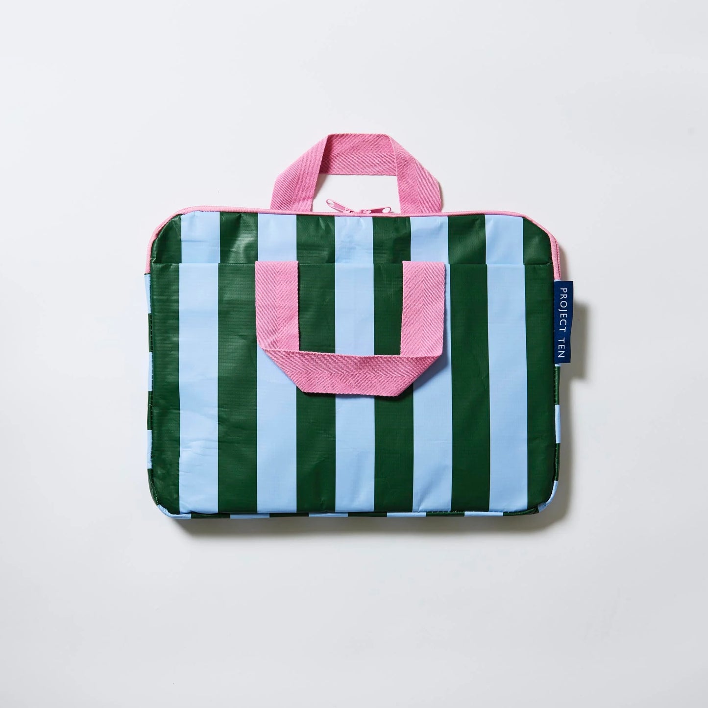 Laptop Case Green Blue Stripe