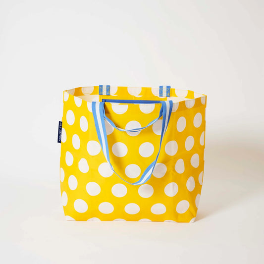 Medium Tote – Yellow Polka Dot