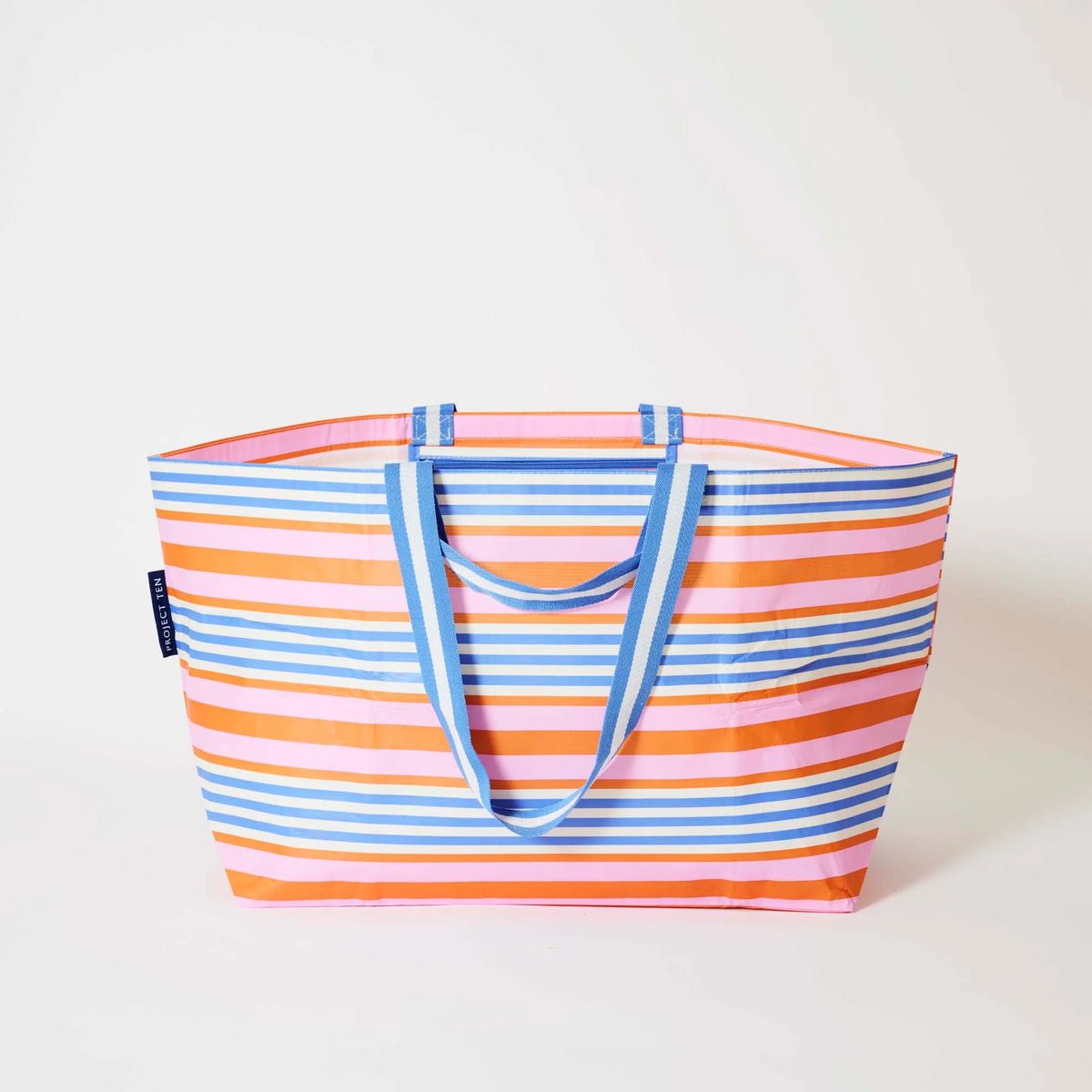 Oversized Tote – Capri Stripe