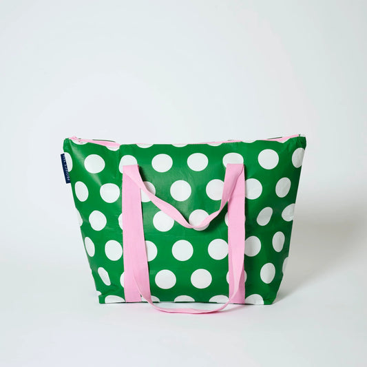 Polka Dot Zip Medium Tote