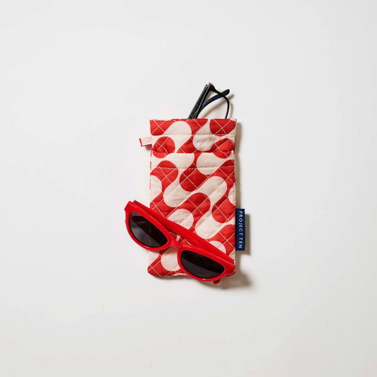 Double Glasses Case – Red Ripple