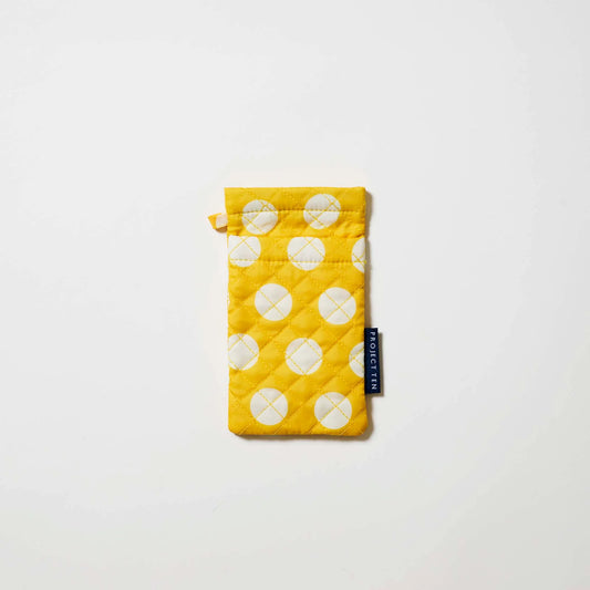 Double Glasses Case – Yellow Polka Dot
