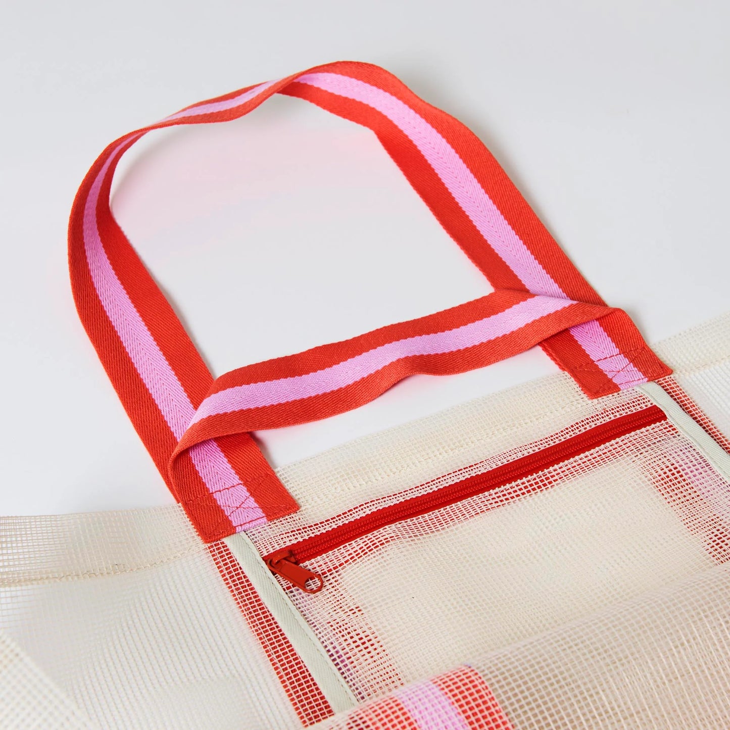 Mesh Oversized Ecru Tote