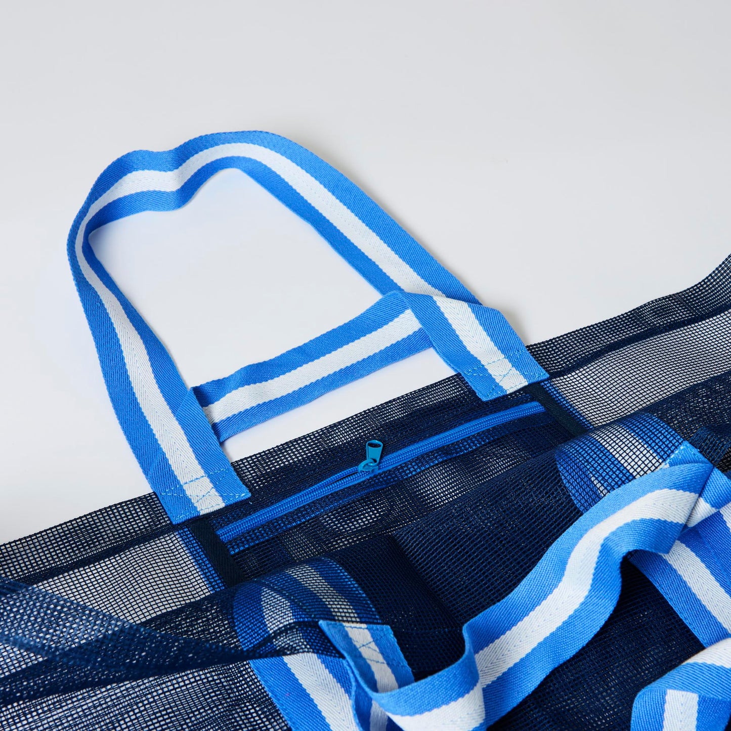 Mesh Oversized Navy Tote