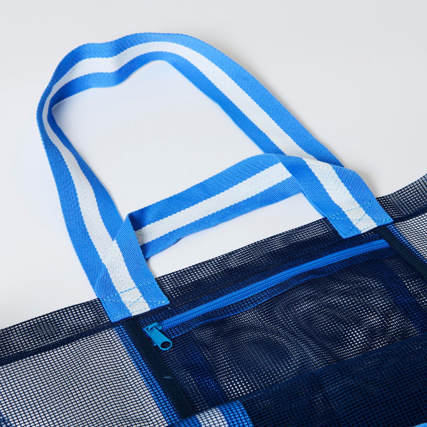 Mesh Oversized Navy Tote