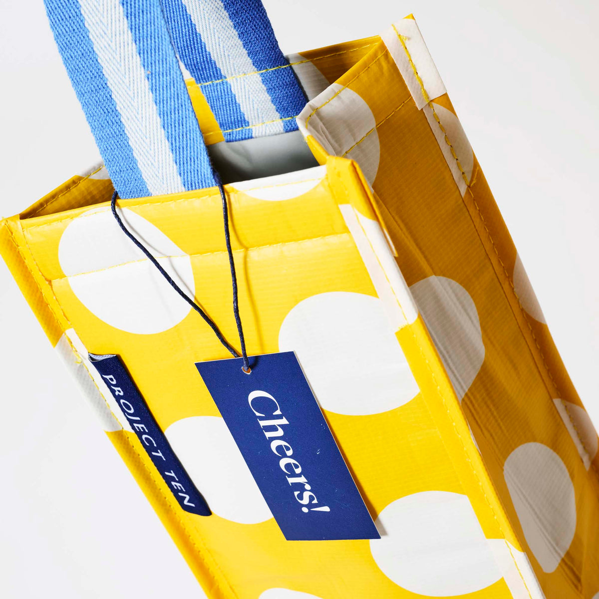 Wine Bag – Yellow Polka Dot
