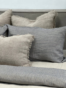 Blue Stripe Linen Quilt Cover