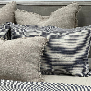 Blue Stripe Linen Pillowcase Set