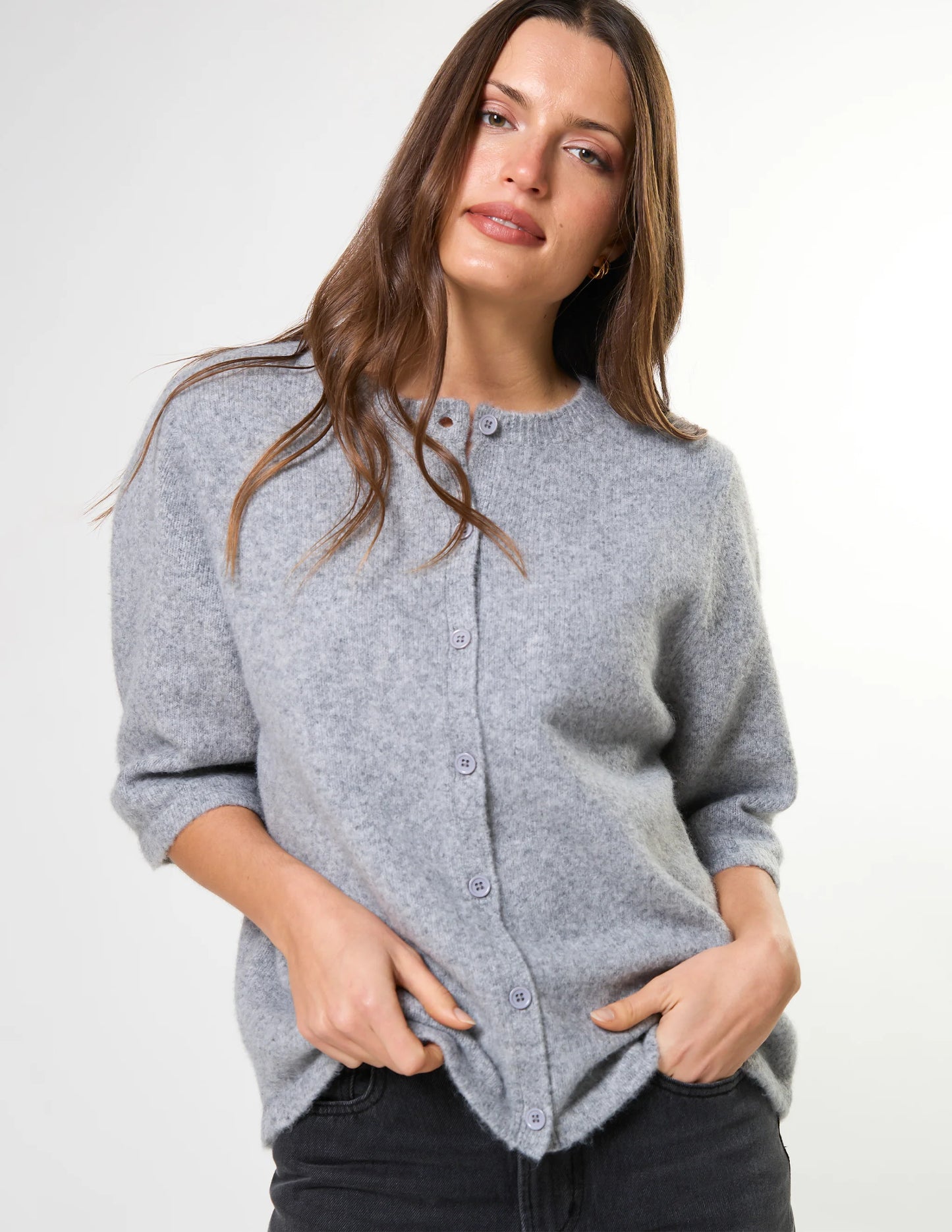 Hansel Cardigan Grey Marle