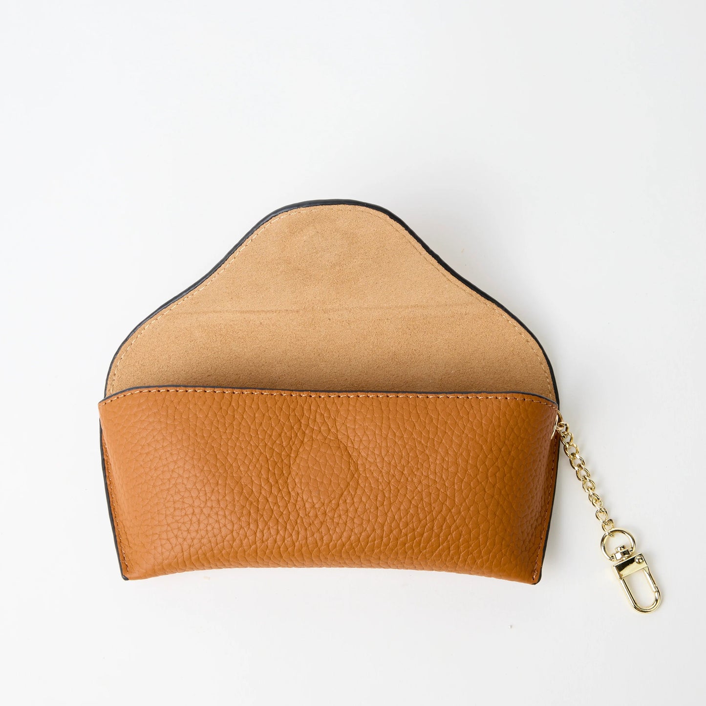 Sunglass Case with Keychain Tan