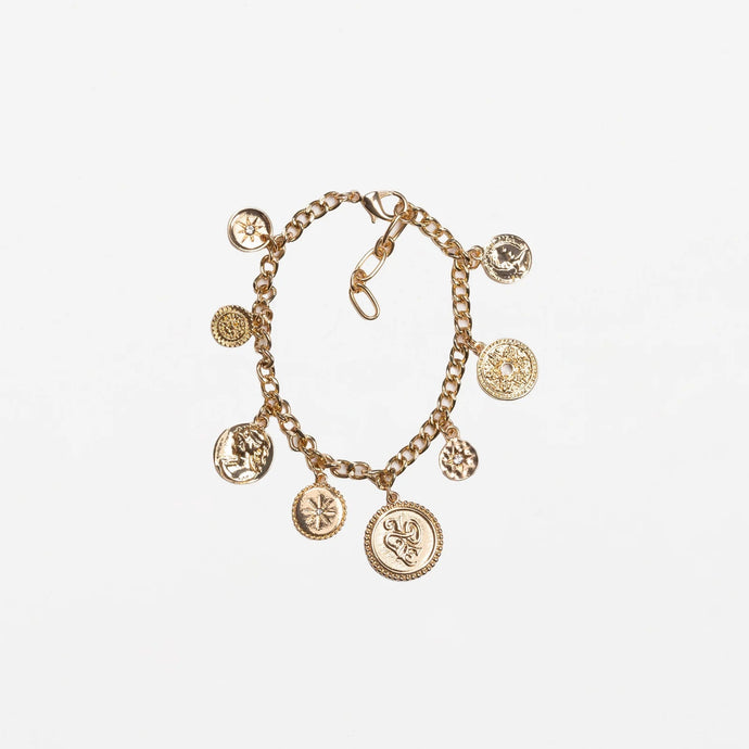 Gold Medallion Bracelet