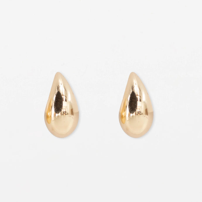 Tear Drop Gold Earrings