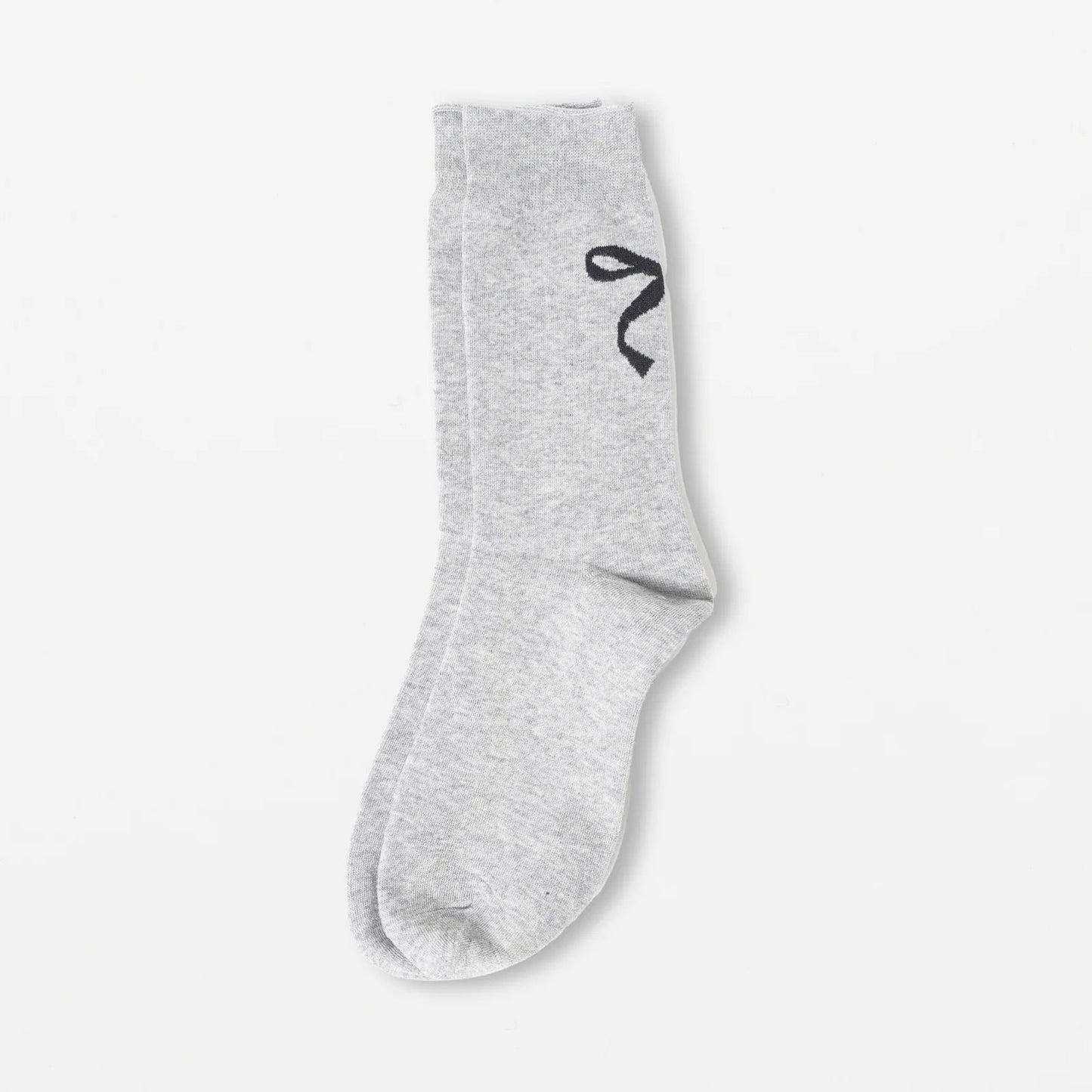 Grey Bow Socks
